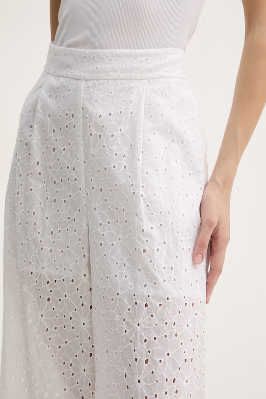 Bombažne hlače Twinset bela 261TF2112