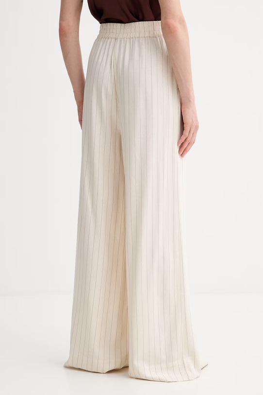 Odzież Gestuz spodnie damskie z dodatkiem lnu 10911047 beżowy