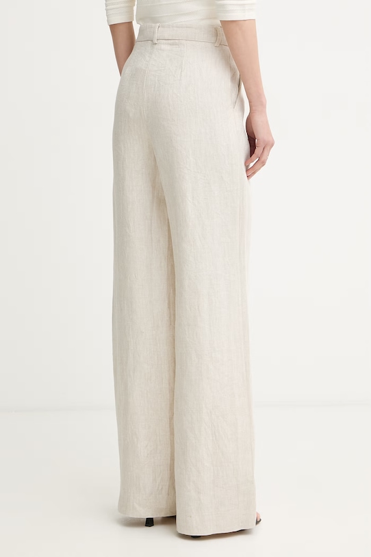 Oblečenie Luisa Spagnoli nohavice dámske ľanové Aliano 542900 béžová