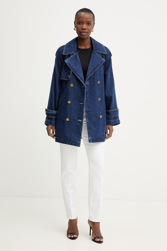 Luisa Spagnoli jeansy regularne damskie Aroma 542975 biały SS26