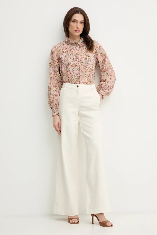 Luisa Spagnoli spodnie Assessore 542971 beżowy SS26