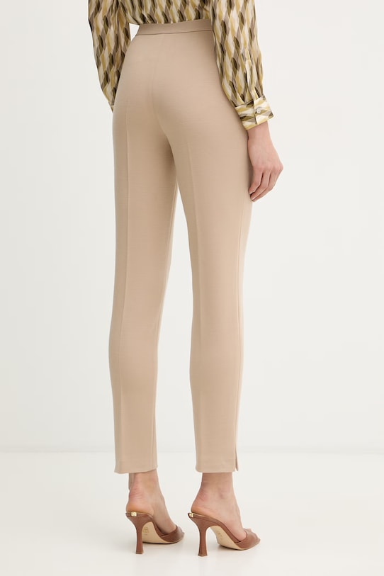 Odzież Luisa Spagnoli spodnie wełniane Minuccio 542891 beżowy