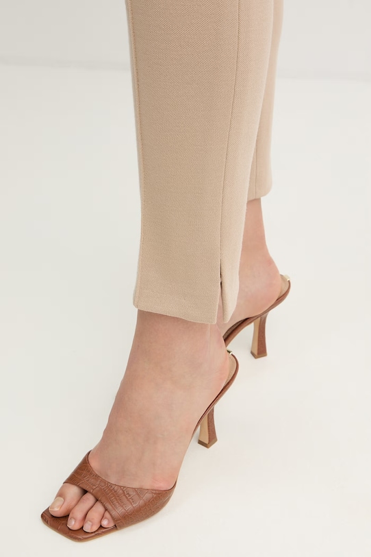 Luisa Spagnoli spodnie wełniane Minuccio 542891 beżowy