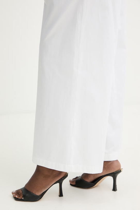 Luisa Spagnoli spodnie damskie bawełniane Angelina biały 543236