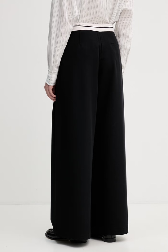 Ρούχα Sisley παντελόνι γυναικείο 4KVXLF089 μαύρο