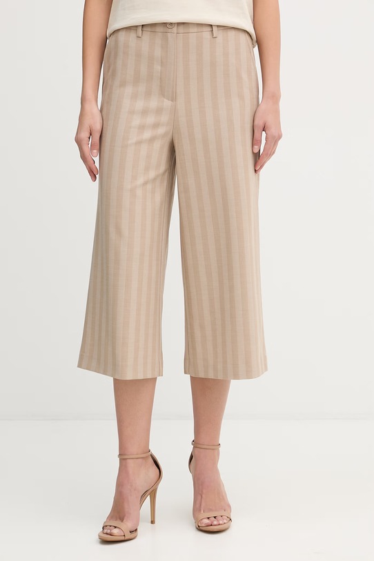 Sisley spodnie wzorzyste beżowy 4LMTLF08A