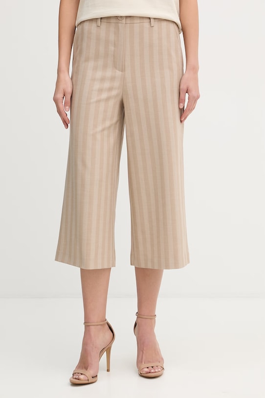 Sisley spodnie wzorzyste beżowy 4LMTLF08A