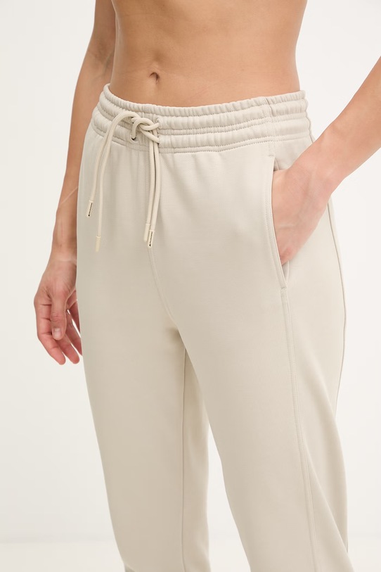 adidas by Stella McCartney spodnie dresowe damskie bawełniane beżowy JZ0658
