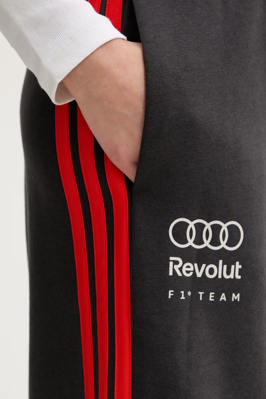 Adidas spodnie dresowe damskie x Audi KE8347 szary