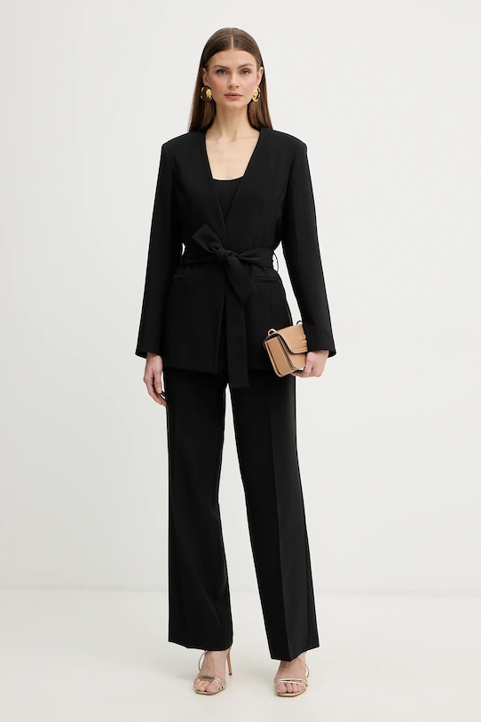 Fracomina spodnie FY26SV4025W42901 czarny SS26