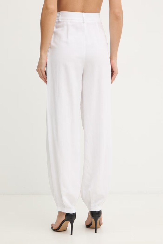 Odzież Fracomina spodnie palazzo damskie z dodatkiem lnu FS26SV3009W62201 biały
