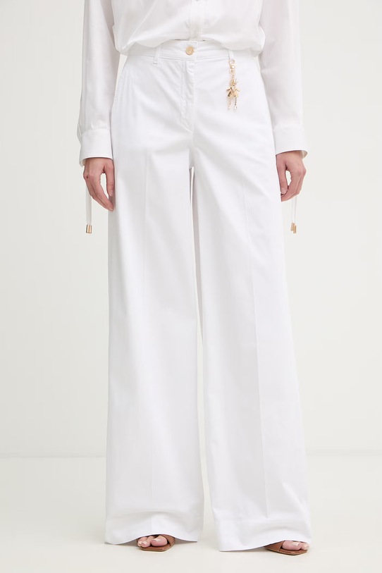 Fracomina spodnie damskie z bawełny biały FS26SV3011W40101