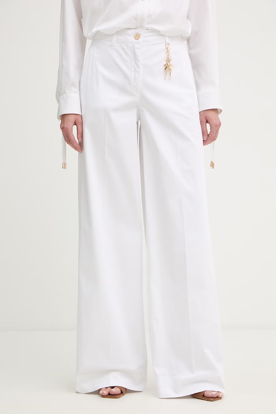 Fracomina spodnie damskie z bawełny biały FS26SV3011W40101