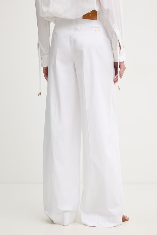 Odzież Fracomina spodnie damskie z bawełny FS26SV3011W40101 biały