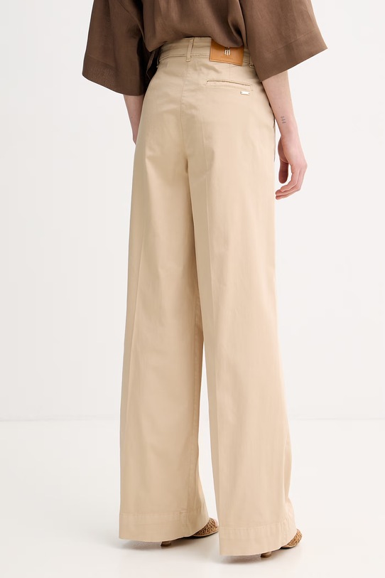 Odzież Fracomina spodnie damskie z bawełną FS26SV3011W40101 beżowy