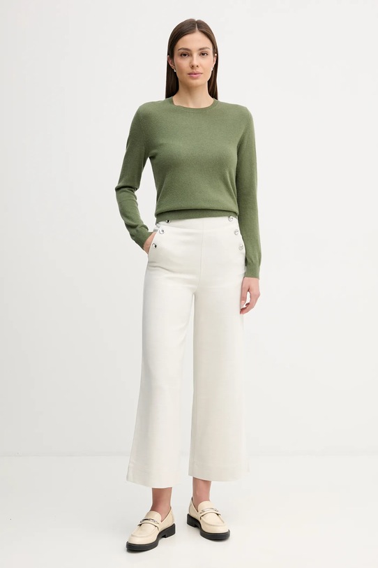 United Colors of Benetton spodnie z domieszką wełny 44T0DF0B3 beżowy SS26