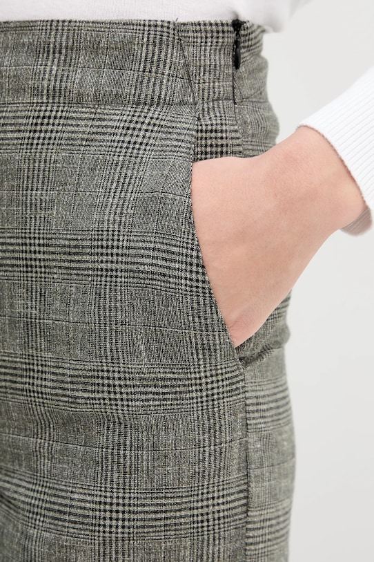 United Colors of Benetton spodnie z domieszką lnu szary 4Z8EDF0B9