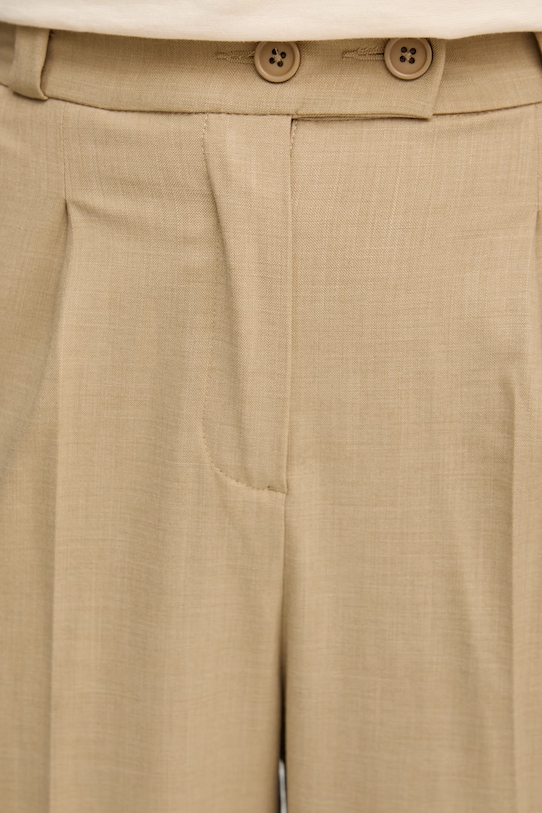 United Colors of Benetton spodnie damskie beżowy 4962DF0AH