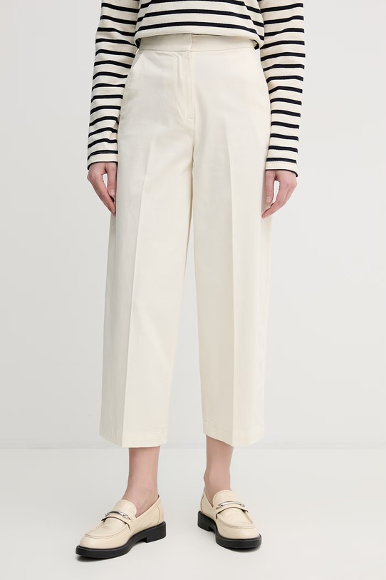 United Colors of Benetton Παντελόνι γυναικείο με βαμβάκι μπεζ 4FRXDF0B0