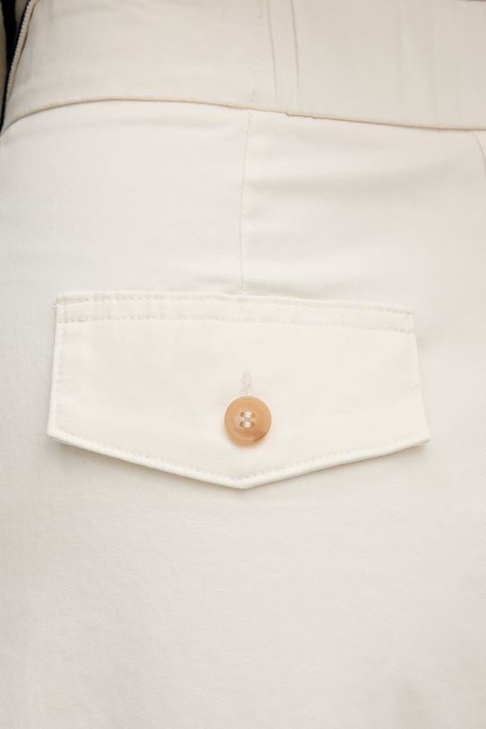 United Colors of Benetton Παντελόνι γυναικείο με βαμβάκι μπεζ 4FRXDF0B0