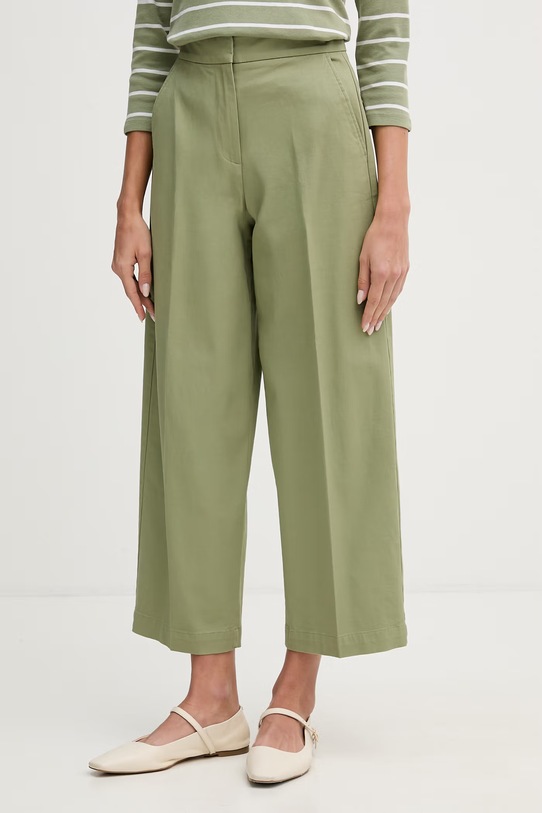 United Colors of Benetton Παντελόνι γυναικείο με βαμβάκι πράσινο 4FRXDF0B0