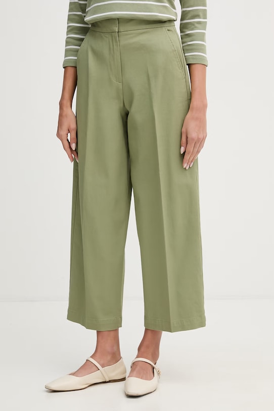 United Colors of Benetton Παντελόνι γυναικείο με βαμβάκι πράσινο 4FRXDF0B0