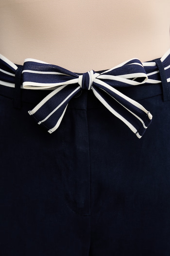 United Colors of Benetton spodnie damskie z wiskozy granatowy 45MGDF0B6