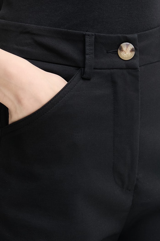 United Colors of Benetton Παντελόνι γυναικείο με βαμβάκι μαύρο 4SQPDF08A