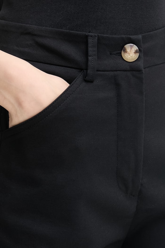 United Colors of Benetton hlače ženske z bombažem črna 4SQPDF08A