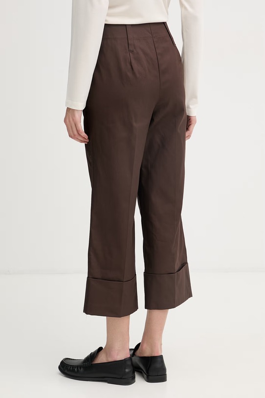 Oblačila United Colors of Benetton chino hlače ženske bombažne 49YYDF0BD rjava