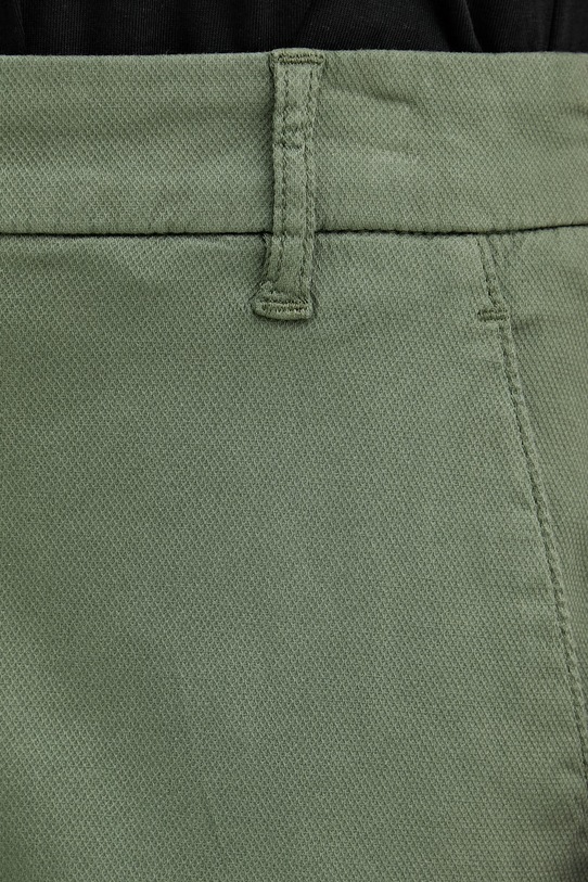 United Colors of Benetton hlače ženske bombažne z elastanom zelena 4CDRDF0AV