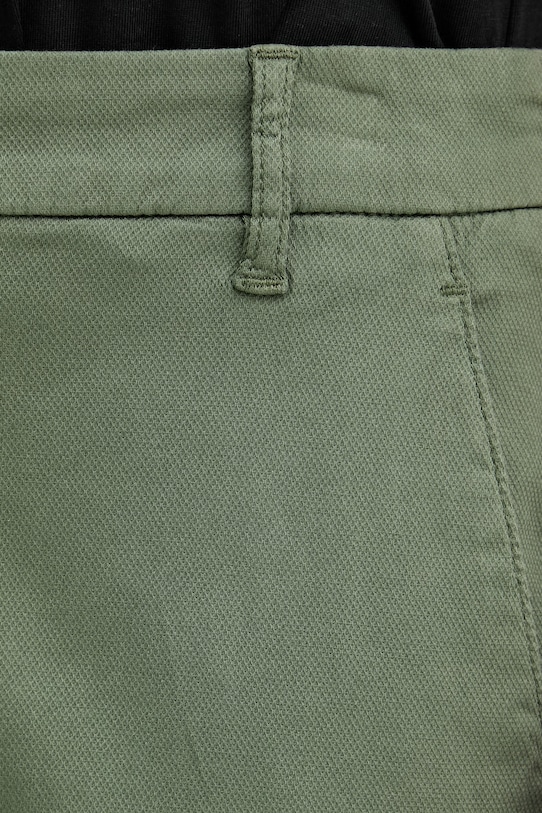 United Colors of Benetton hlače ženske bombažne z elastanom zelena 4CDRDF0AV