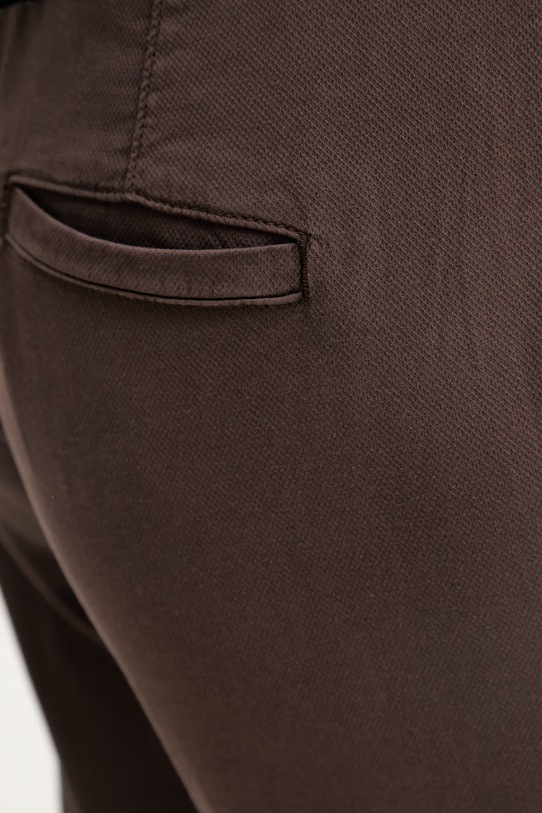 United Colors of Benetton hlače ženske bombažne z elastanom rjava 4CDRDF0AV