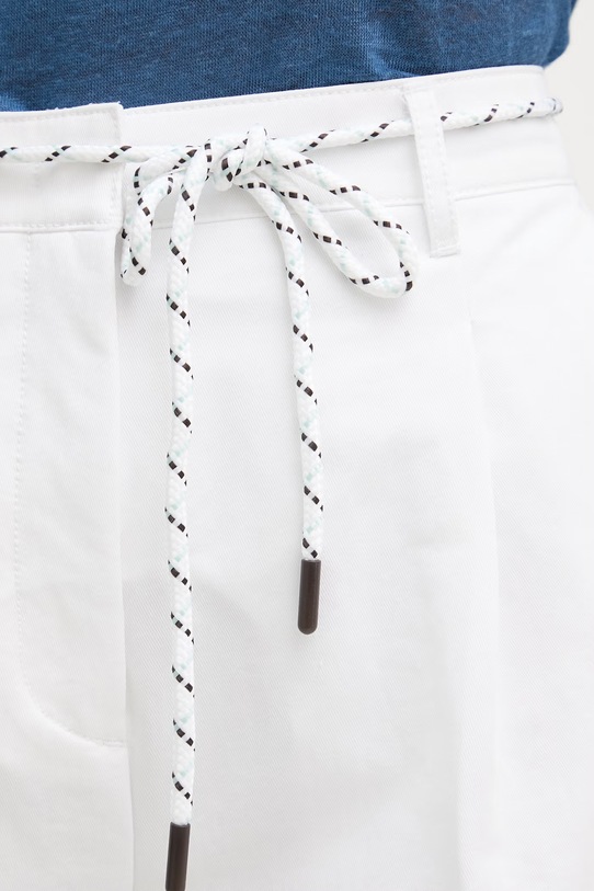 United Colors of Benetton hlače carrot ženske s pamukom bijela 4RKGDF0BA