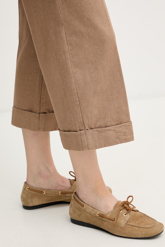 United Colors of Benetton Παντελόνια γυναικεία βαμβακερά μπεζ 4WNXDF0BC