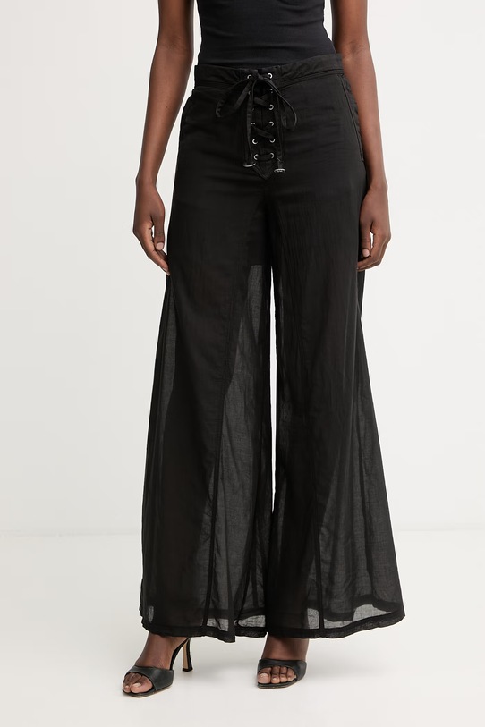 Pinko pantaloni da donna in cotone nero 106947.A3AX