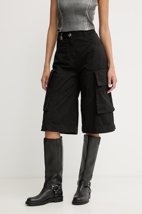 Pinko bermudy damskie bawełniane czarny 106820.A3AW