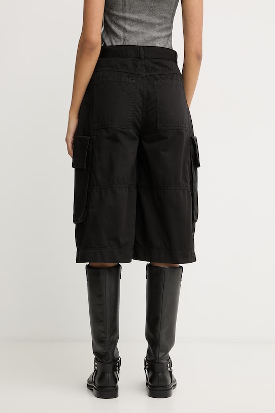 Odzież Pinko bermudy damskie bawełniane 106820.A3AW czarny