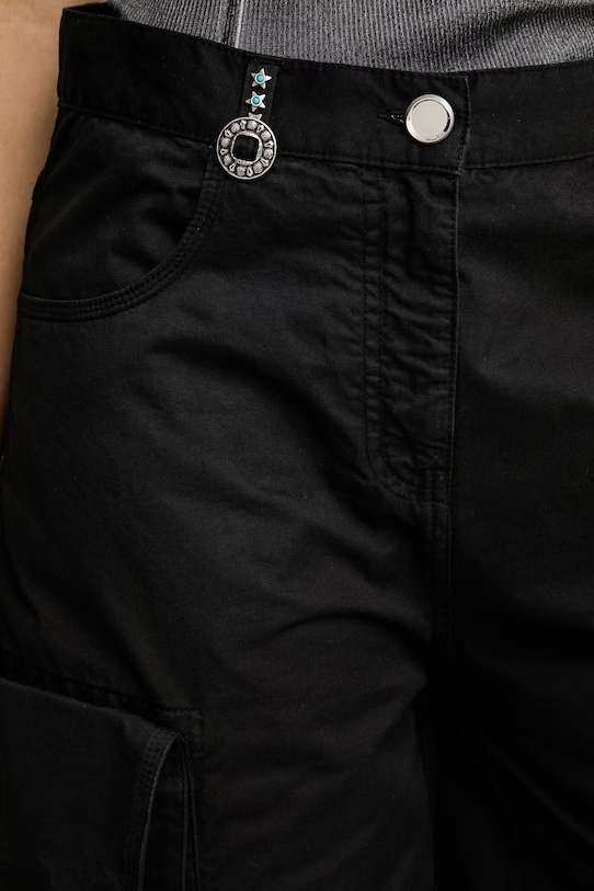 Pinko bermudy damskie bawełniane czarny 106820.A3AW