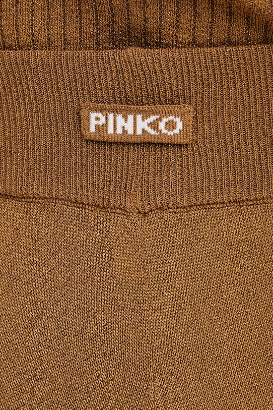 Pinko pantaloni da donna con viscosa marrone 106882.A3BD