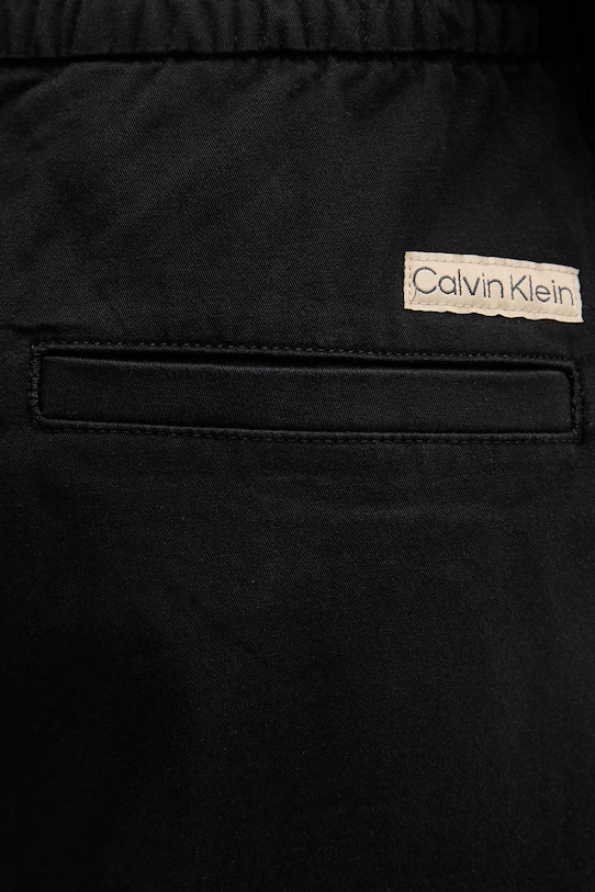 Calvin Klein Jeans Hlače za žene s pamukom crna LV047F623G