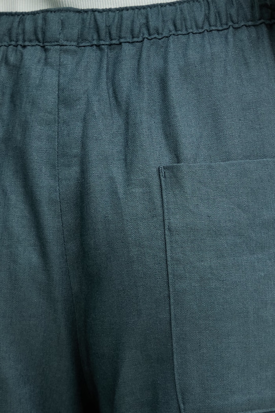 Calvin Klein Jeans παντελόνι γυναικείο με λινό τιρκουάζ LV047F631G