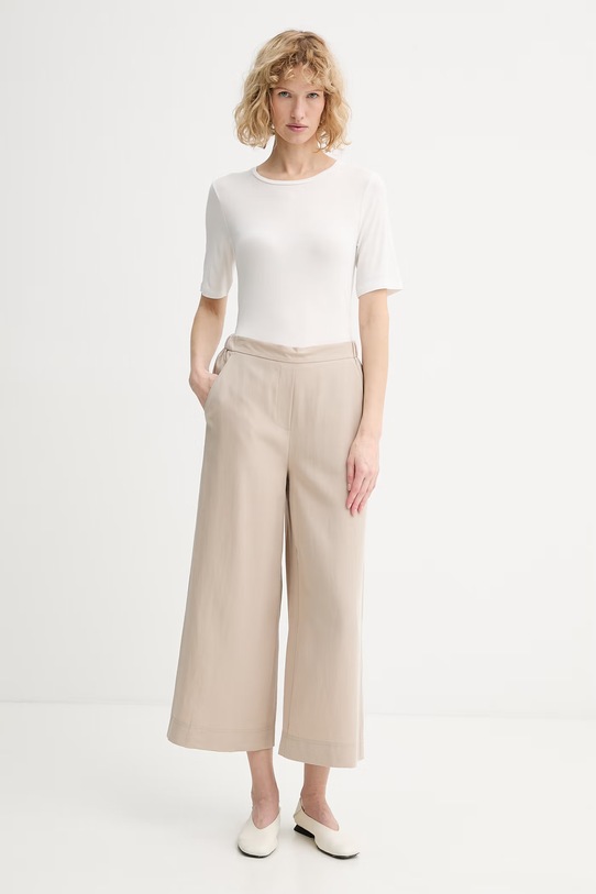 Marc O'Polo spodnie z domieszką lnu 5000013087 beżowy SS26
