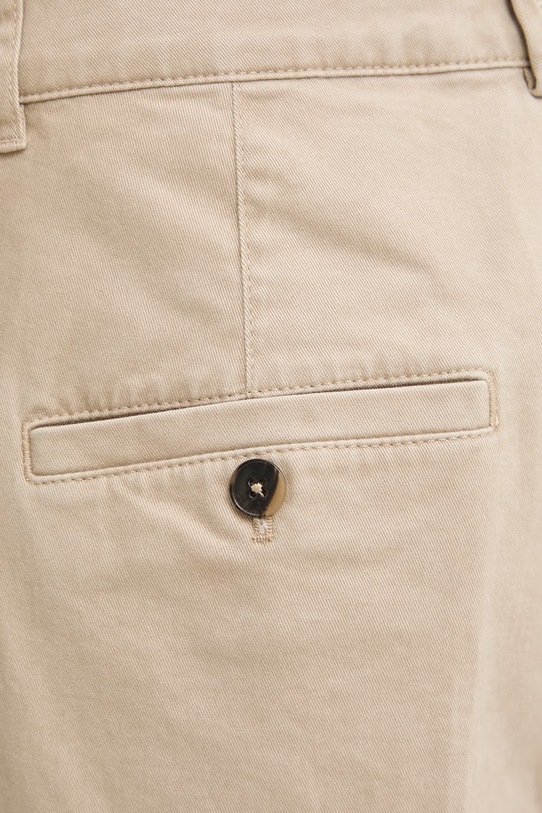 Marc O'Polo spodnie wide leg damskie bawełniane beżowy 5000013203