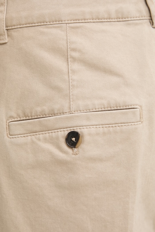 Marc O'Polo spodnie wide leg damskie bawełniane beżowy 5000013203