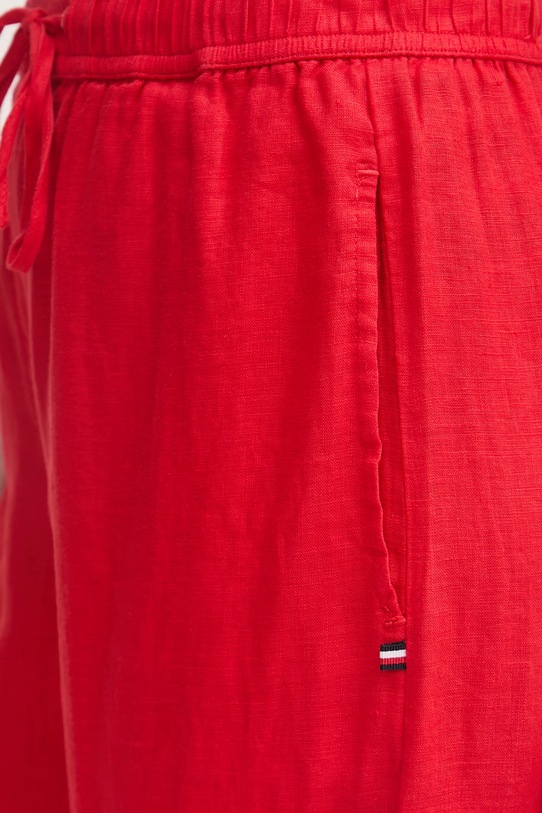 Tommy Hilfiger Παντελόνι Γυναικείο Λινό κόκκινο WW0WW48970