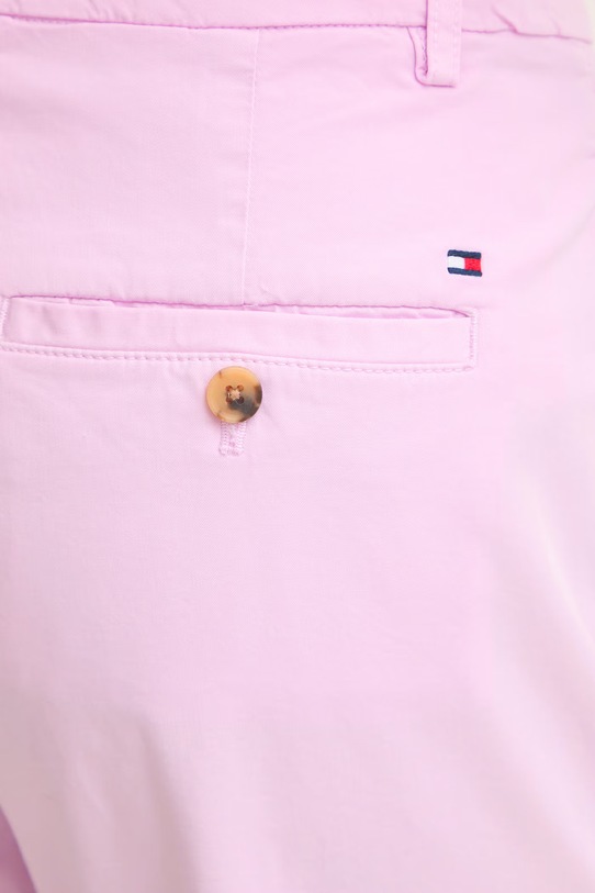 Tommy Hilfiger pantaloni pentru femei, cu bumbac roz WW0WW49647