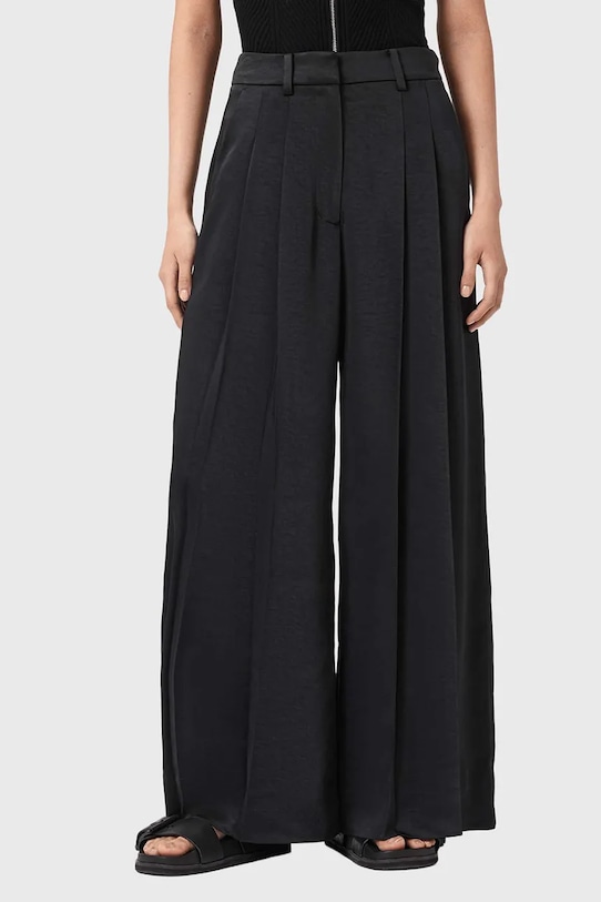 Штани AllSaints POPPY прямий чорний W008TE