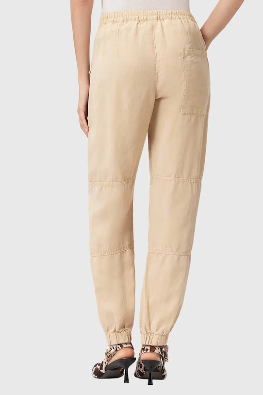 Штаны с добавлением льна AllSaints VAL W032TE бежевый SS26