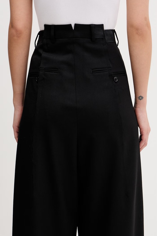 VETEMENTS spodnie z dodatkiem wełny czarny ME76TP020B